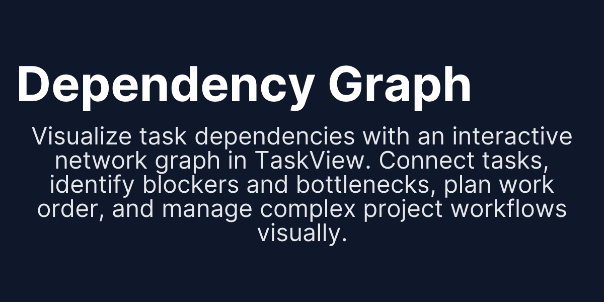 Dependency Graph - TaskView