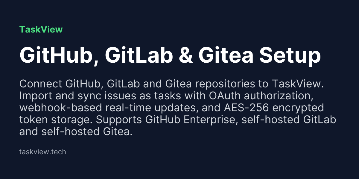 GitHub & GitLab Setup - TaskView